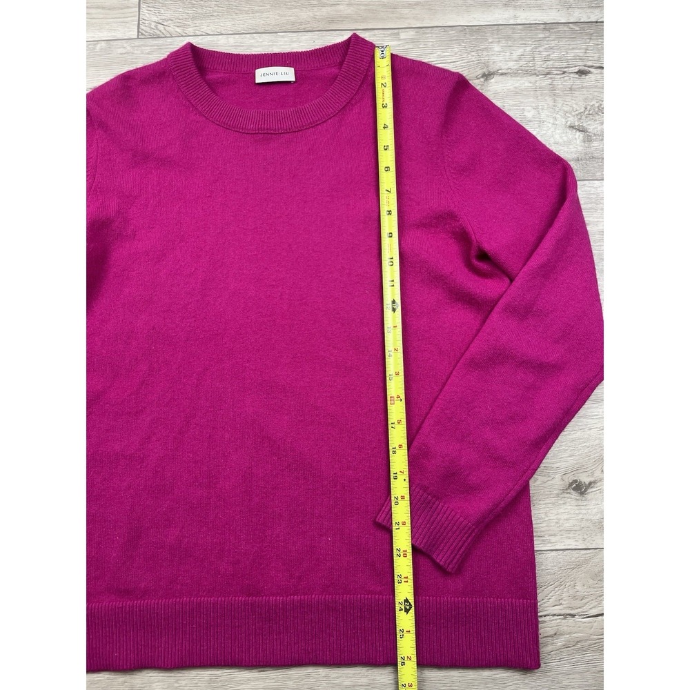 Jennie Liu Sweater Women's XL Pink 100% Cashmere Crewneck Pullover Knit - Picture 4 of 10